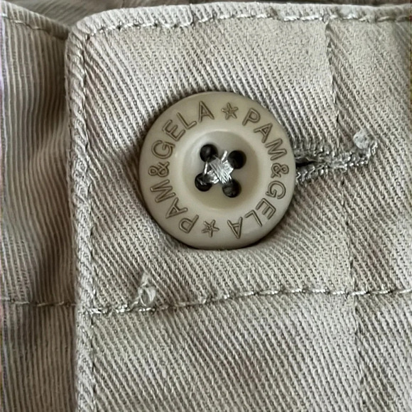 Pam & Gela Uniform Side Stripe Step Hem Pants in Wheat - Size 25 - NWT - Picture 7 of 11